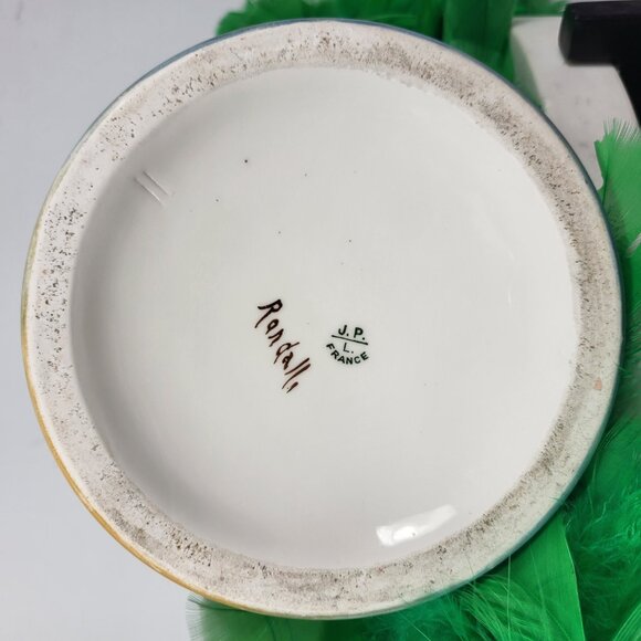 VINTAGE HUGE 15" JPL LIMOGES HAND PAINTED GRAPES DRAGON HANDLE TANKARD PITCHER - Picture 15 of 16